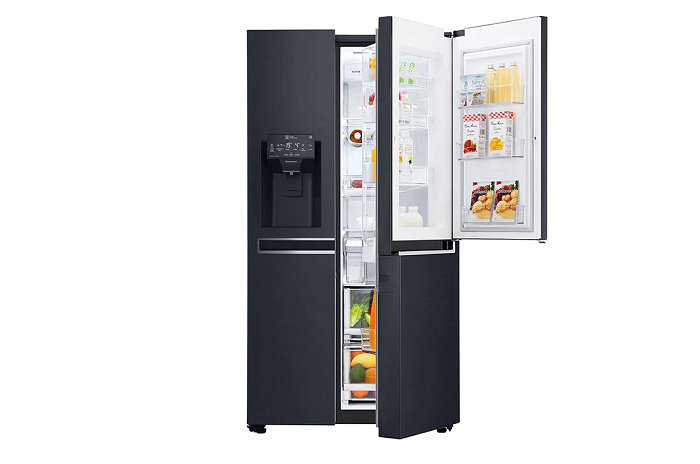 LG Instaview Door-In-Door™ 668L Tủ lạnh Inverter Side by side (đen). Ảnh: LG.