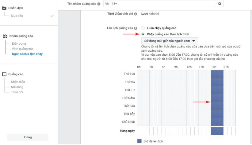 Chạy quảng cáo livestream FB theo khung giờ “vàng” để tăng tương tác